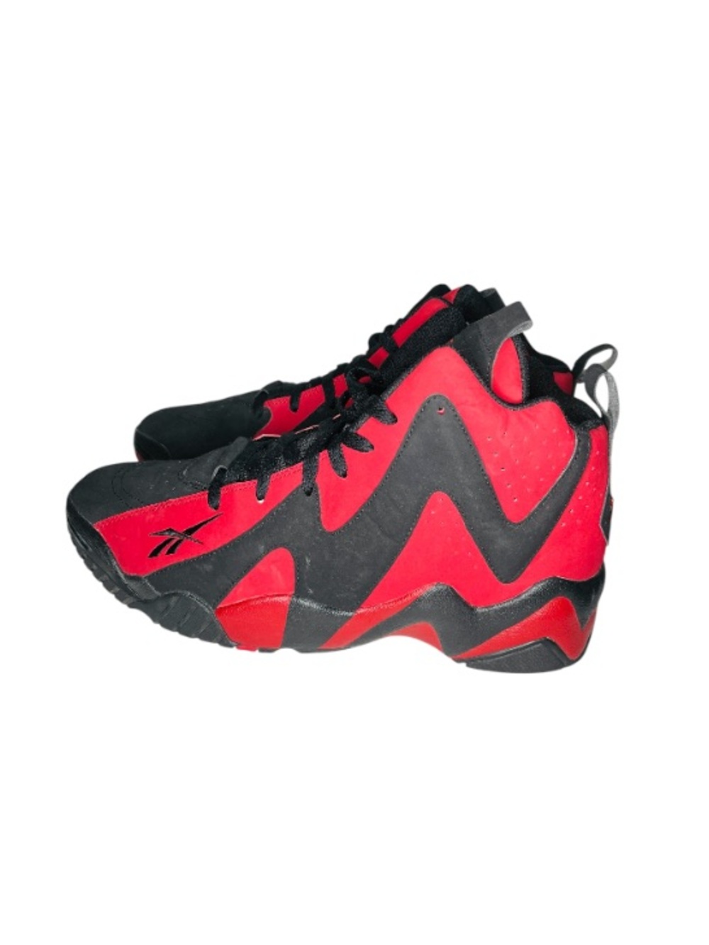 Reebok EUC Black and Red Zig-Zag High-Top Sneakers - Picture 4 of 8
